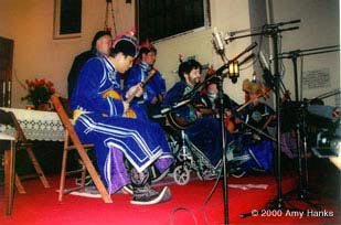 photo; Paul and the Eagles of Tuva. at the Presisio Chapel show, Jan. 6 , 2000