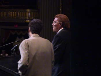 Paul and Sir Mack on stage